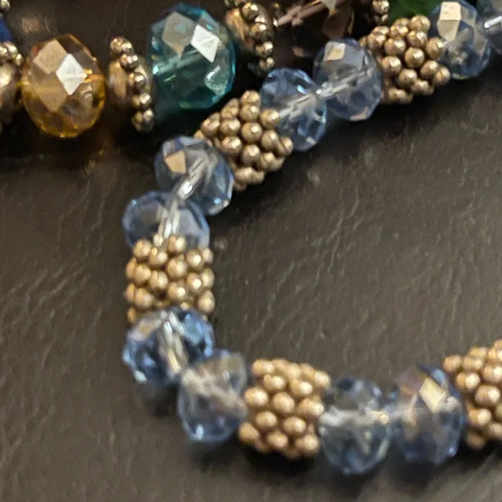 4 piece bundle elastic beaded bracelet assorted colors‎